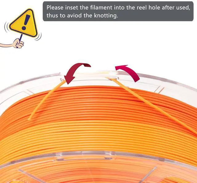 Alt view image 5 of 7 - iSANMATE Gradient Multicolors Filament, PLA Plus Rainbow Filament 1.75mm, Fast Change Multicolor Rainbow PLA Filament, Red, Orange 3D Printing Filament 1KG/2.2lb