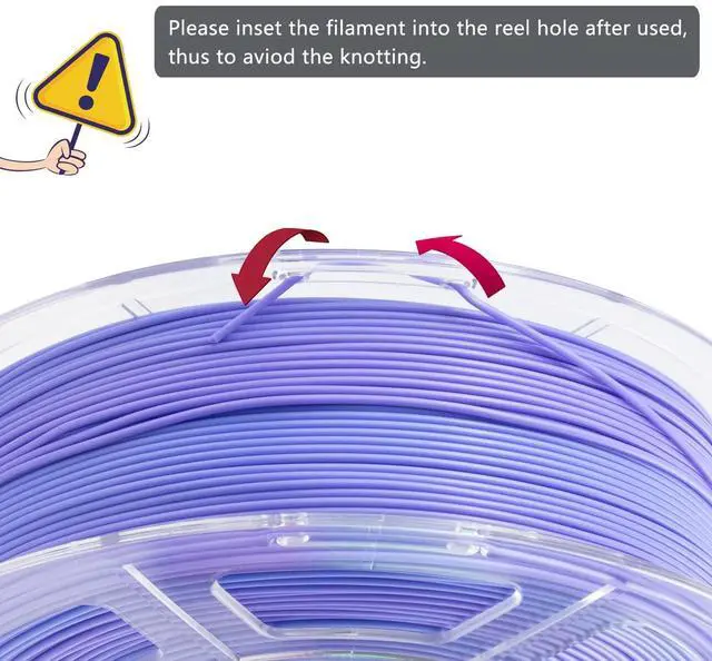 Alt view image 4 of 7 - iSANMATE 3D Printer Filament, Pla Filament 1.75mm, Gradient Blue Purple Filament, Color Change Rainbow Filament, 3D Printing Filament 1KG/Spool
