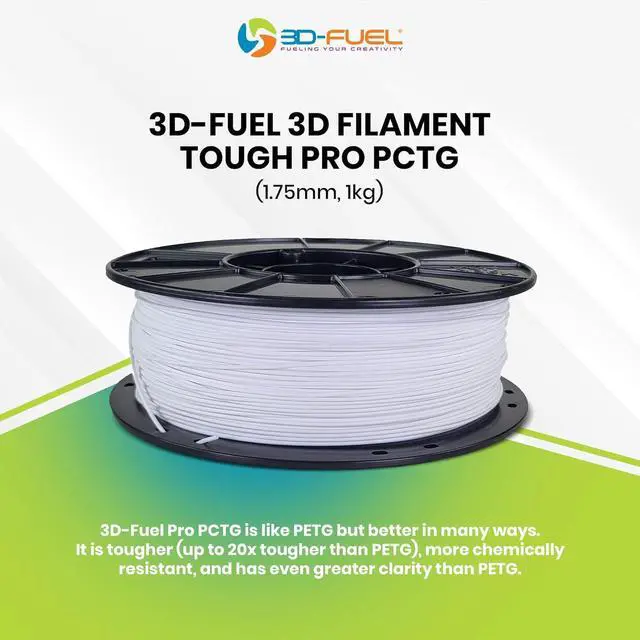 Alt view image 2 of 4 - 3D-Fuel Tough Pro PCTG Filament for 3D Printing, Better Than PETG Filament, Made in The USA, 3D Printer Filament, Dimensional Accuracy +/- 0.02 mm, 1.75mm, 1 kg Spool, Chocolate Brown