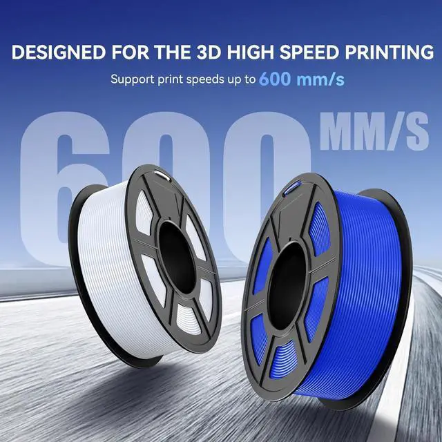 Alt view image 2 of 7 - JAYO High Speed PLA Filament 1.75mm, PLA 3D Printer Filament for Fast Printing up to 600mm/s, High Flowable PLA Filament Dimensional Accuracy +/- 0.02mm, 2 Pack, Rapid PLA 2.2KG in Total, Black+Black