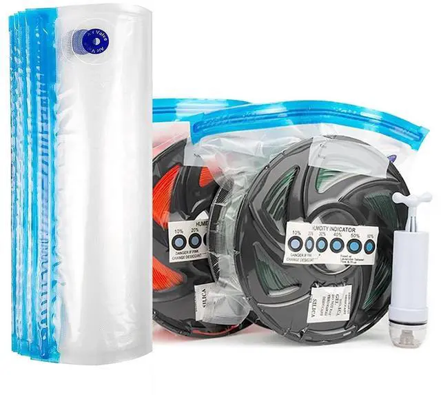 Main image of YOOPAI Filament Storage Bag Vacuum Kit-20Pack Cleaning Drying Sealed Bags for 3D Printer Filament with Desiccants/Humidity Indicator Cards/Hand Pump (Plastic 13.2 x 12.7inch)