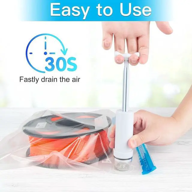 Alt view image 2 of 6 - YOOPAI Filament Storage Bag Vacuum Kit-20Pack Cleaning Drying Sealed Bags for 3D Printer Filament with Desiccants/Humidity Indicator Cards/Hand Pump (Plastic 13.2 x 12.7inch)