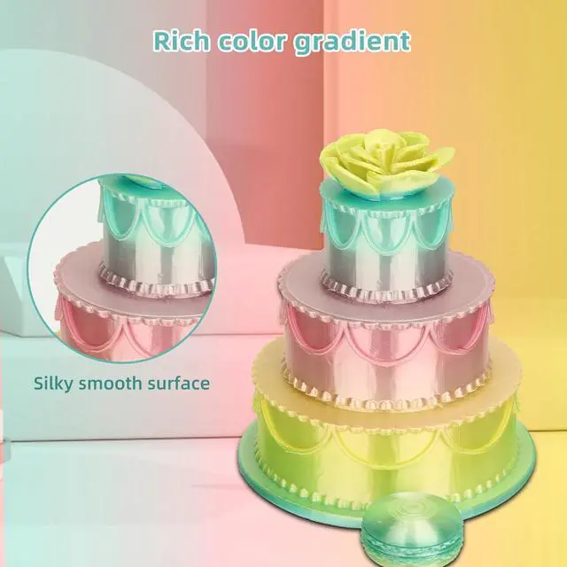 Alt view image 7 of 7 - Silk PLA 3D Printer Filament 1.75mm Silk Shiny Fast Gradient Color Change Rainbow Multicolor PLA Filament 1kg (2.2lbs) /Spool for FDM 3D Printers-Macaron