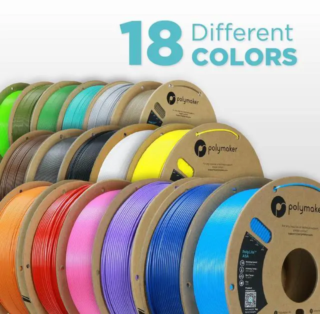 Alt view image 3 of 7 - Polymaker ASA Filament 1.75mm Orange, 1kg ASA 3D Printer Filament, Heat & Weather Resistant - ASA 3D Filament Perfect for Printing Outdoor Functional Parts, Dimensional Accuracy +/- 0.03mm