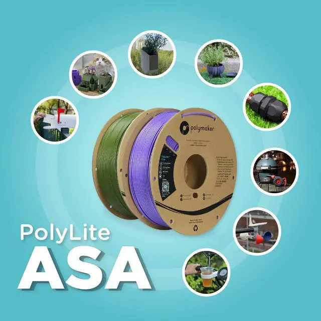 Alt view image 4 of 7 - Polymaker ASA Filament 1.75mm Orange, 1kg ASA 3D Printer Filament, Heat & Weather Resistant - ASA 3D Filament Perfect for Printing Outdoor Functional Parts, Dimensional Accuracy +/- 0.03mm