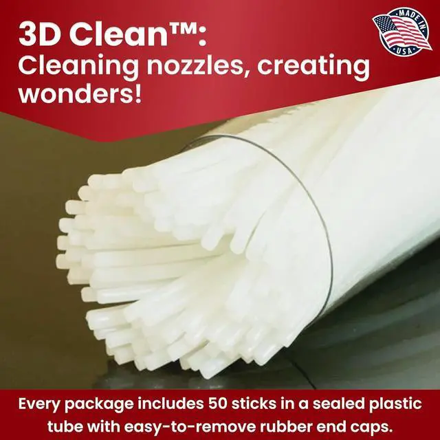 Alt view image 5 of 7 - 3D Fuel 3D Clean Printer Nozzle Cleaning Filament, Made in USA | 50 Sticks 1.75mm +/- 0.03mm