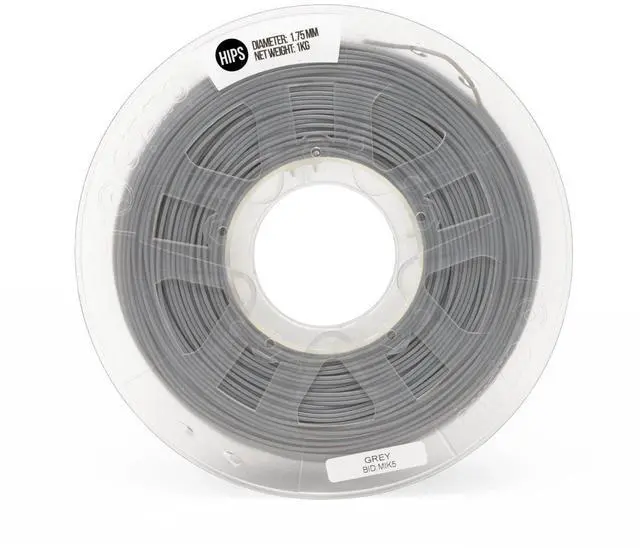 Alt view image 2 of 6 - Gizmo Dorks 3mm (2.85mm) HIPS Filament 1kg / 2.2lb for 3D Printers, Gray