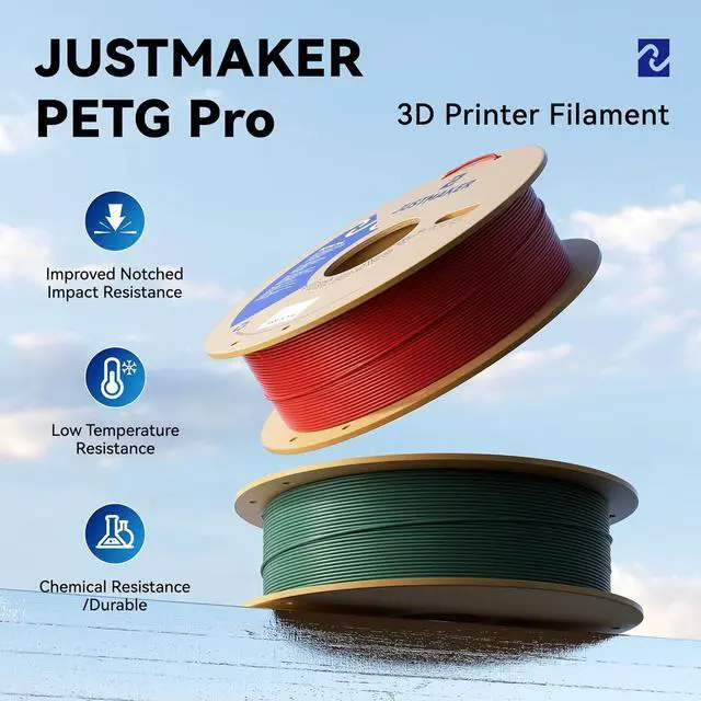 Alt view image 2 of 7 - PETG Pro (PETG+) 3D Printer Filament, Updated Stronger Impact Resistance, Dimensional Accuracy +/-0.03mm, 1.75mm, 1 kg, White