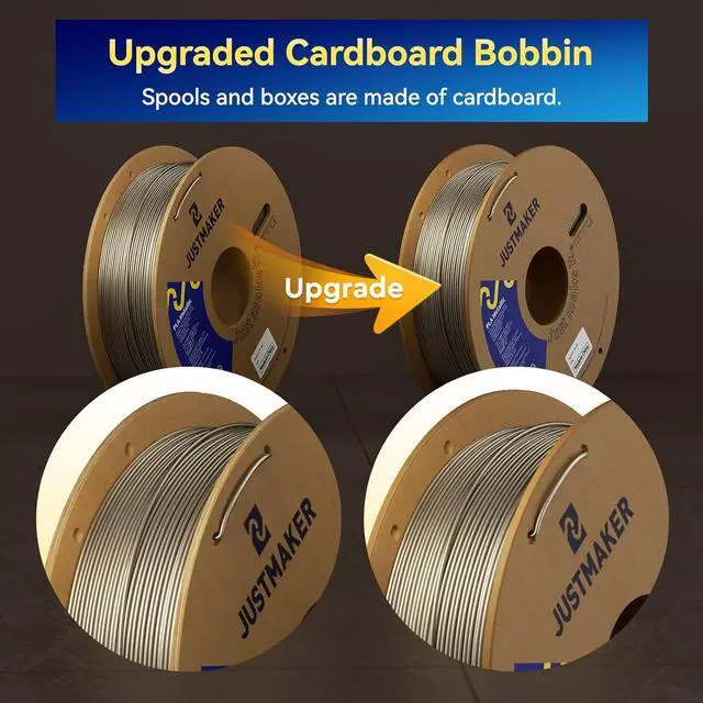 Alt view image 6 of 7 - PLA Metallic Finish 3D Printer Filament, Metallic Shining Filament Without Paint, Dimensional Accuracy +/-0.03mm, 1.75mm, Upgrade Cardboard Spool,Fit Most FDM Printer, 1 kg, Blue