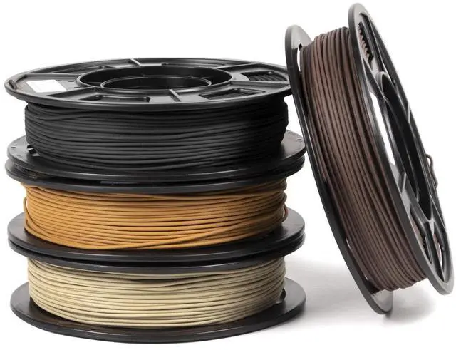 Alt view image 2 of 7 - iSANMATE 3D Printer Filament Bundle, Pla Filament Wood Filament, White Pine Wood, Sandal Wood, Yellow pear Wood and Ebony Wood Filament 1.75mm, 250g X 4 Pack,(20% Wood Powder+80% PLA+)