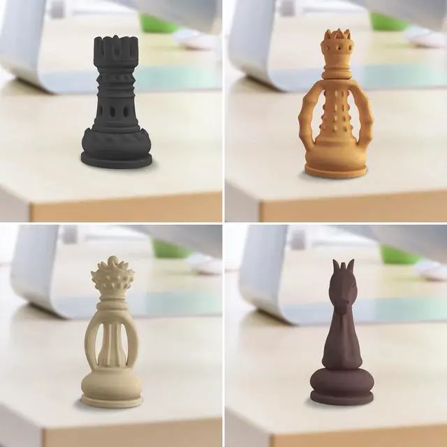 Alt view image 6 of 7 - iSANMATE 3D Printer Filament Bundle, Pla Filament Wood Filament, White Pine Wood, Sandal Wood, Yellow pear Wood and Ebony Wood Filament 1.75mm, 250g X 4 Pack,(20% Wood Powder+80% PLA+)