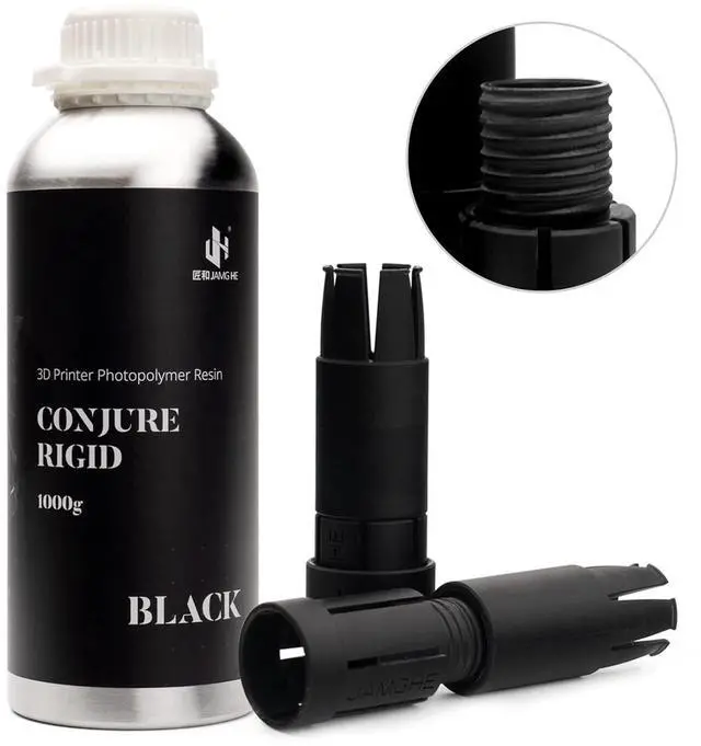 Main image of Chitu Systems Conjure Rigid Resin with Engineering-Like Features for Functional Gadgets Resin Printing,Low Shrinkage for Articulated Figure LCD 3D Printing (Black,1000g)