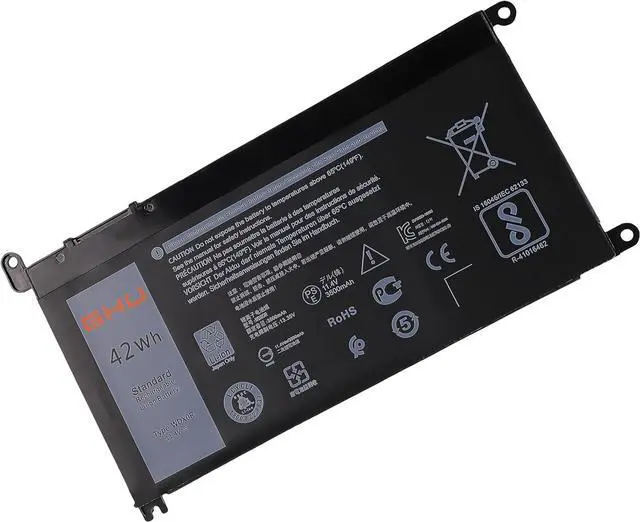 Alt view image 2 of 7 - GHU New Battery Replacement for WDX0R WDXOR 42 WH 11.4V Compatible with Dell Inspiron 13 5368 5378 15 5565 5567 5568 5578 17 5765 5767 7368 7378 7560 7570 7579 7569 P58F 3CRH3 T2JX4 FC92N CYMGM