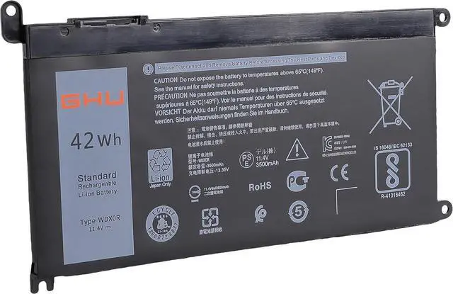 Alt view image 5 of 7 - GHU New Battery Replacement for WDX0R WDXOR 42 WH 11.4V Compatible with Dell Inspiron 13 5368 5378 15 5565 5567 5568 5578 17 5765 5767 7368 7378 7560 7570 7579 7569 P58F 3CRH3 T2JX4 FC92N CYMGM