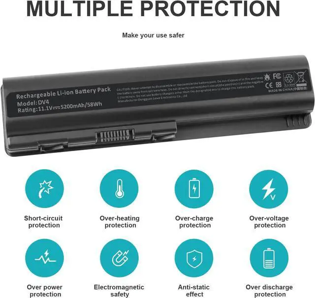 Alt view image 6 of 7 - Fancy Buying Spare 484170-001 Laptop Battery for HP Spare 497694-001 498482-001 484170-002 485041-001