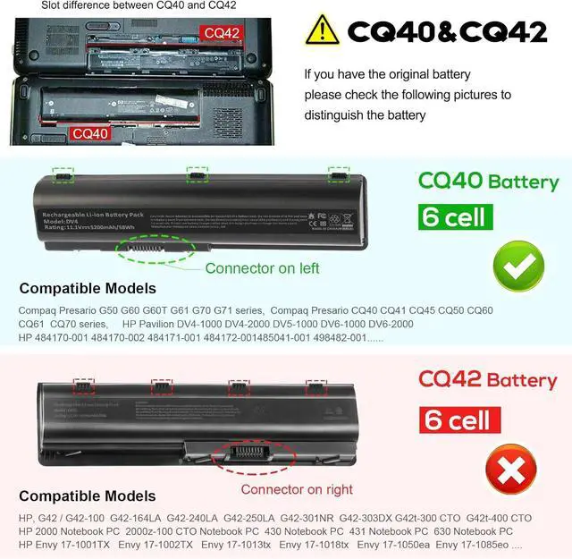 Alt view image 2 of 7 - Fancy Buying Spare 484170-001 Laptop Battery for HP Spare 497694-001 498482-001 484170-002 485041-001