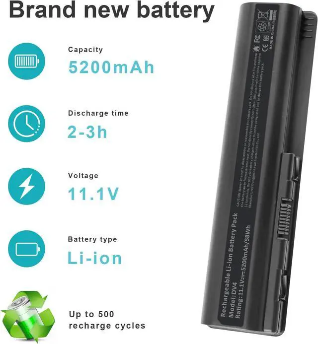 Alt view image 4 of 7 - Fancy Buying Spare 484170-001 Laptop Battery for HP Spare 497694-001 498482-001 484170-002 485041-001