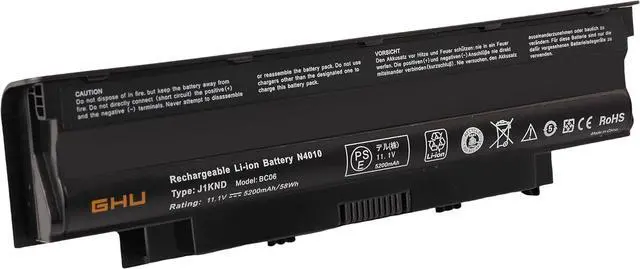 Alt view image 3 of 7 - GHU New Battery 58 WH Replacement for J1KND 4T7JN WT2P4 383CW 312-1205 312-0233 312-0234 312-1280 Compatible for Dell Inspiron 3420 3520 13R (N3010) 14R (N4010 N4110) (N5010 N5110) N7010