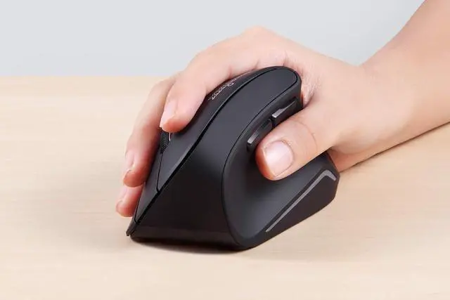Alt view image 2 of 7 - Perixx PERIMICE-804 Bluetooth Vertical Mouse, Bluetooth Connection for Windows and Android System, Works Without USB Receiver, Black