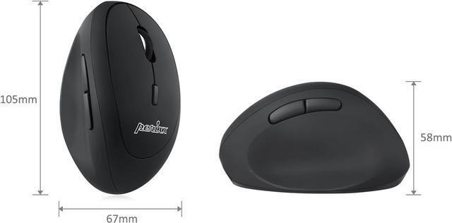 Alt view image 3 of 7 - Perixx PERIMICE-719 Right-Handed Wireless Mini Vertical Mouse, 3 Level DPI