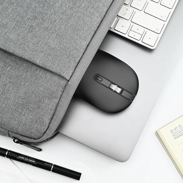 Alt view image 4 of 7 - cimetech Type C Wireless Mouse, USB C Mouse 2.4G Silent Cordless Mice with Type C Receiver, Portable Computer Mouse for Laptop, Notebook, MacBook Pro Air, Windows, Linux - Ambidextrous Black