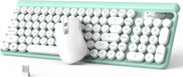 Main image of RaceGT Wireless Typewriter Keyboard and Mouse - Wireless Keyboard with Silent Mouse, Cute Retro Keyboard Mouse Combo, 2.4G Cordless USB Computer Keyboard Mouse Set for Windows Laptop/Desktop/PC