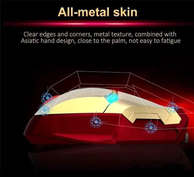 Alt view image 3 of 7 - Wireless Mouse, 2.4G Noiseless Bluetooth Mouse with USB Receiver Portable Computer Mice for PC, Tablet, Laptop, Notebook - Gold