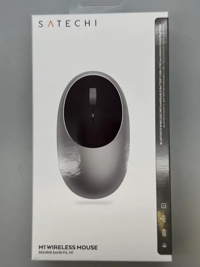 Alt view image 7 of 7 - Satechi M1 Wireless Bluetooth Mouse, USB-C Rechargeable, Compact & Portable, for Mac/Windows, Compatible with M4/M3/M2 MacBook, Pro, Air/iMac/iPad Pro, iPhone 16/15/14 & More - Space Gray