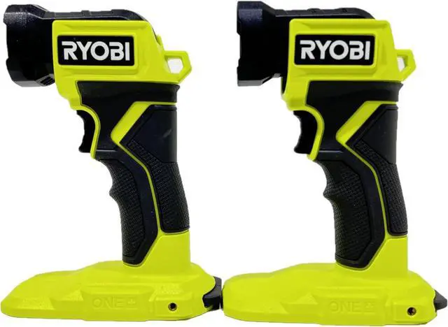 Alt view image 3 of 7 - Ryobi 18V LED Light, PCL660 2Pk - Bulk Packaged, Handheld, Green, 2pk-PCL660=BT