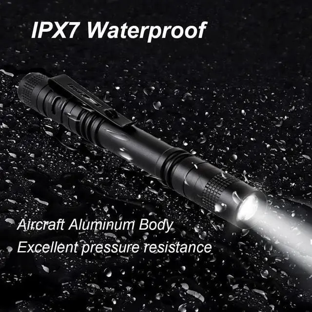 Alt view image 4 of 7 - Pen Flashlight,5PCS Led Pen Light Flashlights with Clip,Mini Pocket Flashlight Small Penlight Inspection Flashlight