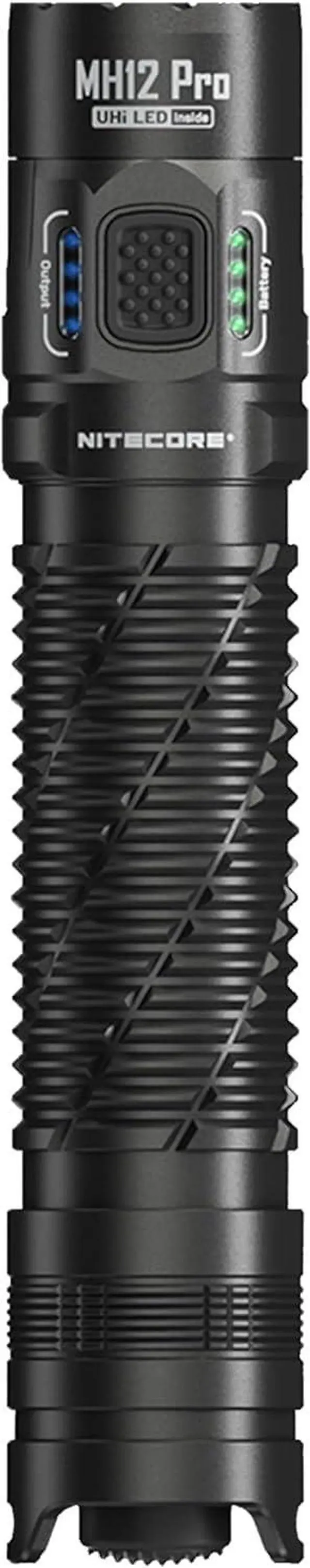Alt view image 2 of 7 - Nitecore MH12 Pro Tactical Flashlight, 3300 Lumen high Lumen USB-C Rechargeable Long Throw Compact EDC Duty Light with Holster and Lumentac Organizer