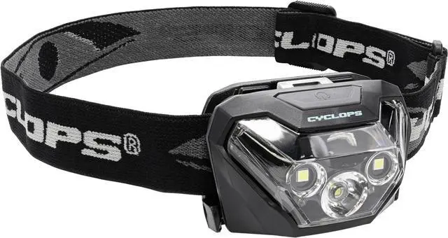 Alt view image 3 of 3 - Cyclops HL500 Headlamp | Tactical Durable Lightweight Compact Adjustable Headband Weather Resistant IPX6 Bright LED 500 Lumen Head Flashlight | AAA Batteries Included