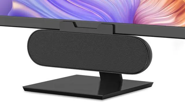 Main image of Computer Speakers for Desktop Monitor,Single Speakers for Desktop PC,Laptop Speaker with Loud Sound,Volume Control Easily Clamps to Monitors(USB-C to USB Adapter Included) (Black)