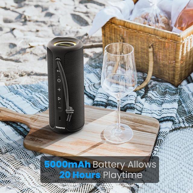 Alt view image 3 of 7 - MIATONE Bluetooth Speakers 36W Portable Speaker with Stereo Sound Bass, Bluetooth 5.3 Wireless USB Type C Outdoor, 5000mAh 16H Playtime IPX7 Waterproof, Color Lights Speaker (Black)