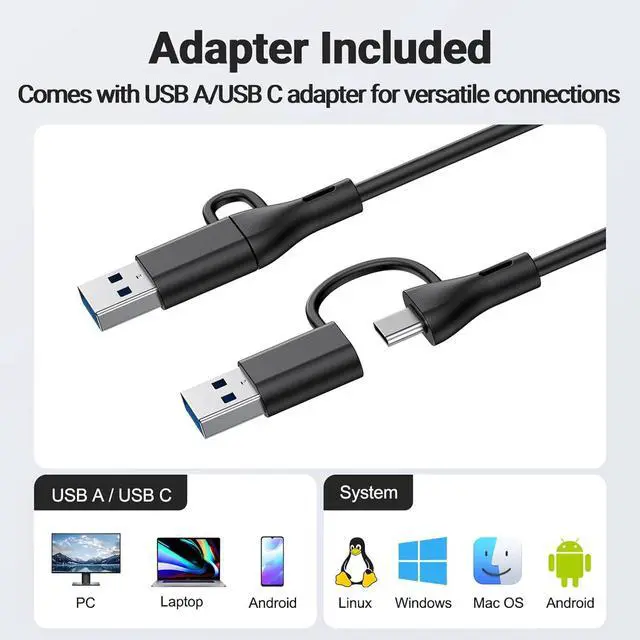 Alt view image 5 of 6 - INGA Computer Speakers for Desktop PC, USB Monitor Speaker Bar with Clip-On, Wired Desk Speakers with HD Stereo Loud Sound, Laptop Speaker Mini Sound Bar, Easily Clamps to Monitor