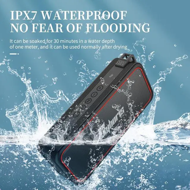 Alt view image 2 of 7 - Portable Bluetooth Speaker, Wireless Speakers with 20W HD Sound, IPX7 Waterproof, Bluetooth V5.3, Dual Stereo Pairing, 30H Playtime for Home, Outdoor, Travel, Party, Beach