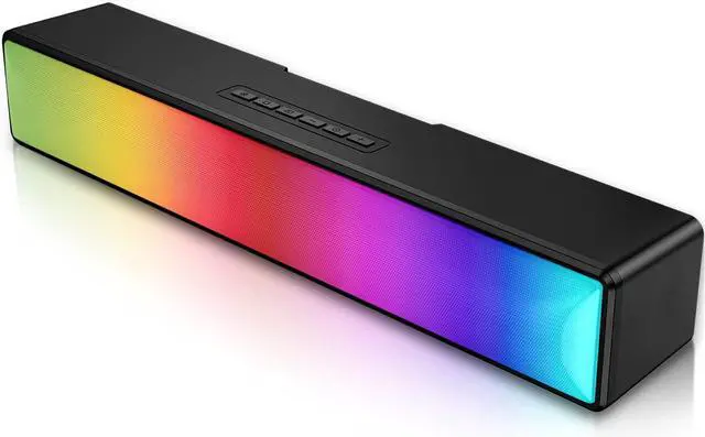 Main image of AFK Computer Speakers, Computer Sound Bar with RGB Lights, USB Powered PC Speakers with Stereo Sound, Bluetooth 5.1 and 3.5mm Aux-in,Gaming Speakers for Desktop