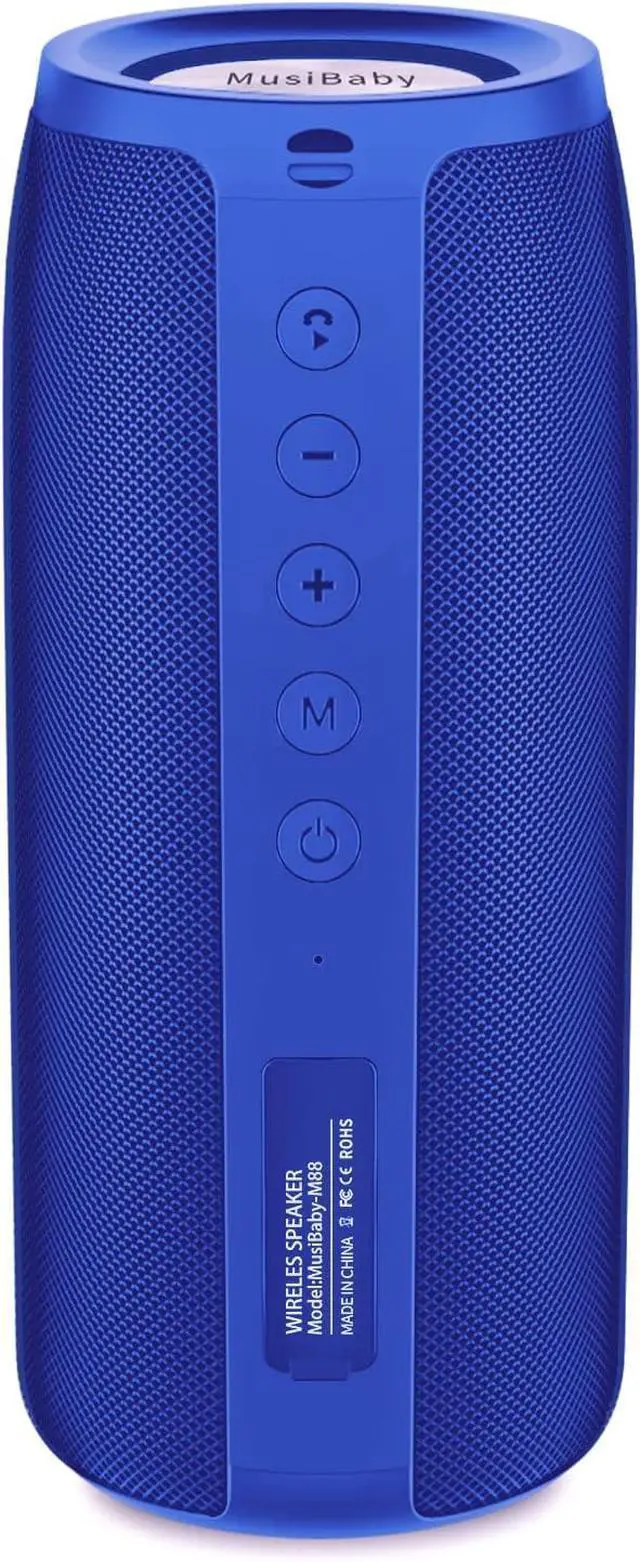 Main image of Bluetooth Speaker,MusiBaby M88 Speaker,Speakers Bluetooth Wireless,Dual Pairing, Bluetooth 5.0,Loud Stereo Sound,Booming Bass,30H Playtime for Home& Outdoor Party,Beach,Portable Speaker,Gifts(Blue)