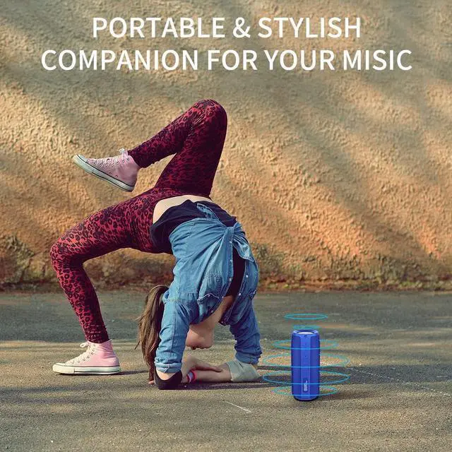 Alt view image 6 of 7 - Bluetooth Speaker,MusiBaby M88 Speaker,Speakers Bluetooth Wireless,Dual Pairing, Bluetooth 5.0,Loud Stereo Sound,Booming Bass,30H Playtime for Home& Outdoor Party,Beach,Portable Speaker,Gifts(Blue)