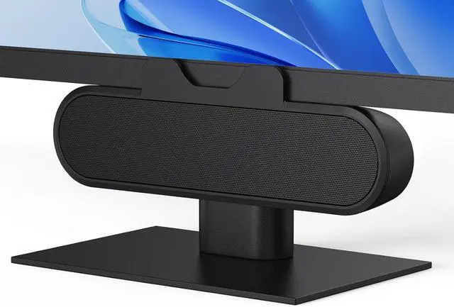 Main image of Inwa Computer Speakers for Desktop PC, USB Monitor Speaker Bar with Clip-On, Wired Desk Speakers with HD Stereo Loud Sound, Laptop Speaker Mini Sound Bar, Easily Clamps to Monitor
