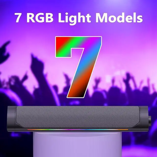 Alt view image 4 of 6 - Computer Speakers for Desktop Pc,Bluetooth PC Speakers with Headphone Output,2 Ways Connect Monitor Desktop Speakers for Windows,Linux,Mac Air/Pro Phones(USB-C to USB Adapter Included)