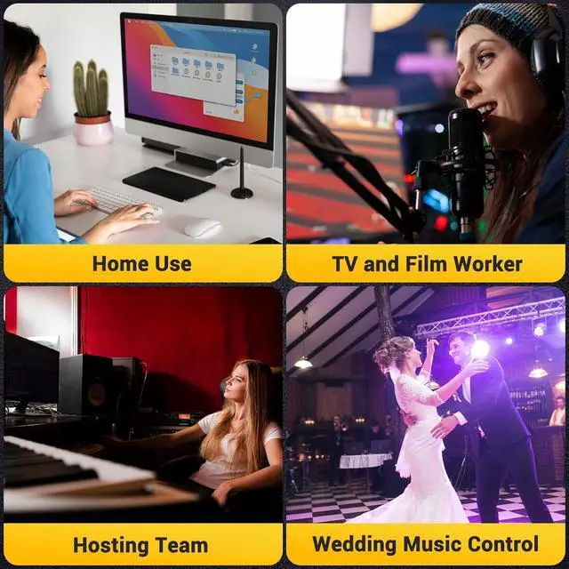 Alt view image 6 of 7 - DROK USB Volume Knob, Big PC Computer Speaker Volume Control Audio External USB Volume Control Knob with 1-Key Mute Function Support Win7 8 10 XP Mac Vista Android, Black