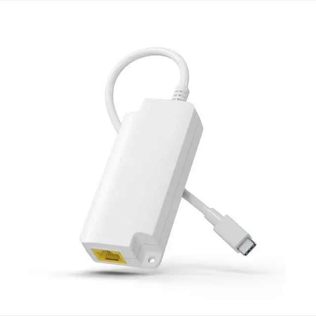 Main image of Gigabit PoE to USB C Converter for Smart Phone/Tablet, USB-C to Ethernet Adapter with 10W Charging, Power & Data 2-in-1 RJ45 Port to Type-C Adapter, 10/100/1000Mbps High Speed Plug & Play,IEEE802.3af