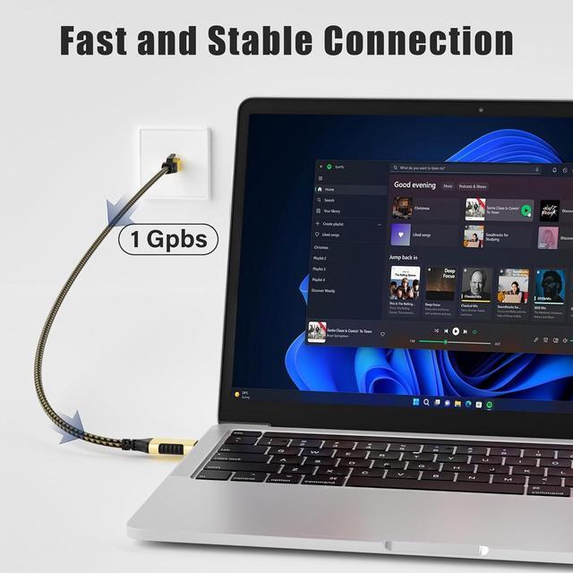 Alt view image 3 of 7 - USB to Ethernet Cable 100FT, USB-A 3.0 to RJ45 Cable, FTP, 1Gbps High-Speed-Shielded LAN Network Cable, Directly Connected, Compatible with Laptop, PC, MacBook, Switch, Windows, macOS, Linux