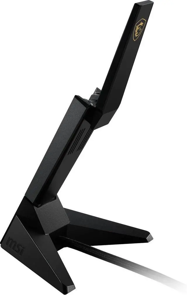 Alt view image 4 of 7 - MSI AXE5400 WiFi 6E USB Adapter - WLAN up to 5400 Mbps (6GHz, 5GHz, 2.4GHz Wireless), USB 3.2 Gen 1, MU-MIMO, 2X High-Gain Tri-Band Antennas, Beamforming, WPA3 - Cradle Included