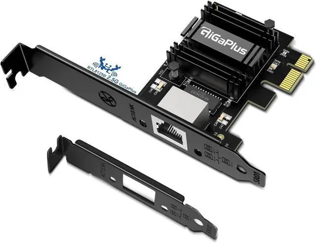 Main image of 2.5Gb PCIe Network Card, GiGaPlus 2500Mbps Ethernet Interface Adapter, with Realtek RTL8125B, Wake on LAN, 2.5G NIC Compliant Windows/Linux/MAC OS