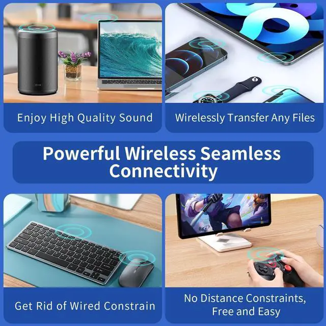 Alt view image 4 of 7 - Long Range USB Bluetooth 5.3 Adapter for PC Desktop, 150M Wireless Transmitter Dongle for Windows 11/10/8.1 Laptop Computer Pair Bluetooth Headset Headphones Speaker Mouse Keyboard Printer Plug n Play