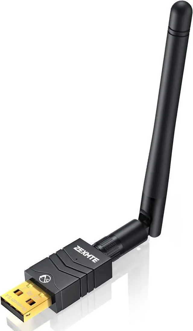 Main image of ZEXMTE 5.4 USB Bluetooth Adapter for PC, Long Range PC Bluetooth Adapter with High Gain Antenna, Wireless Bluetooth Receiver 492FT / 150M, Plug &Play Bluetooth Adapter for PC Windows 11/10/8.1/7