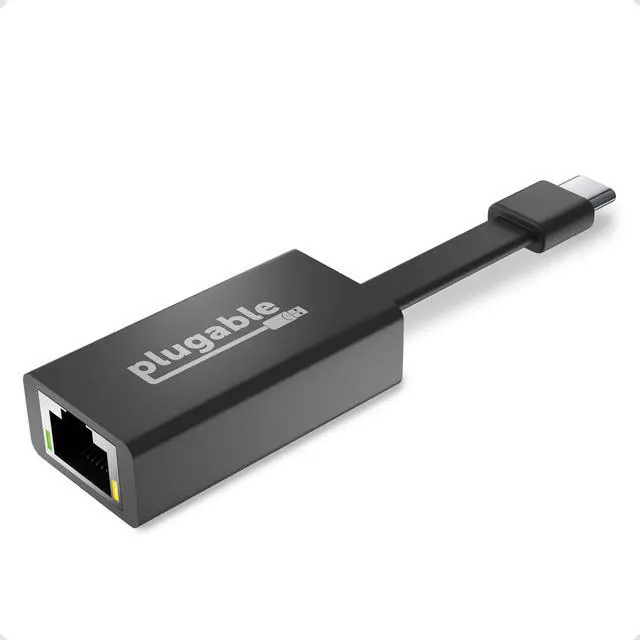 Main image of Plugable USB C to Ethernet Adapter, Driverless Fast and Reliable Gigabit Speed, Thunderbolt 3 to Ethernet Adapter Compatible with MacBook Pro, Windows, macOS, iPhone 15, and ChromeOS
