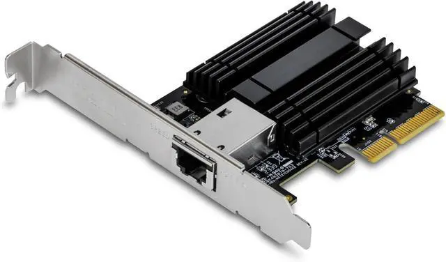 Main image of TRENDnet 10G PCIe Network Adapter, TEG-10GECTX, Convert a PCI Express Slot Into a 10 Gigabit Ethernet Port, 802.1Q VLAN Tagging, Windows and Windows Server Support